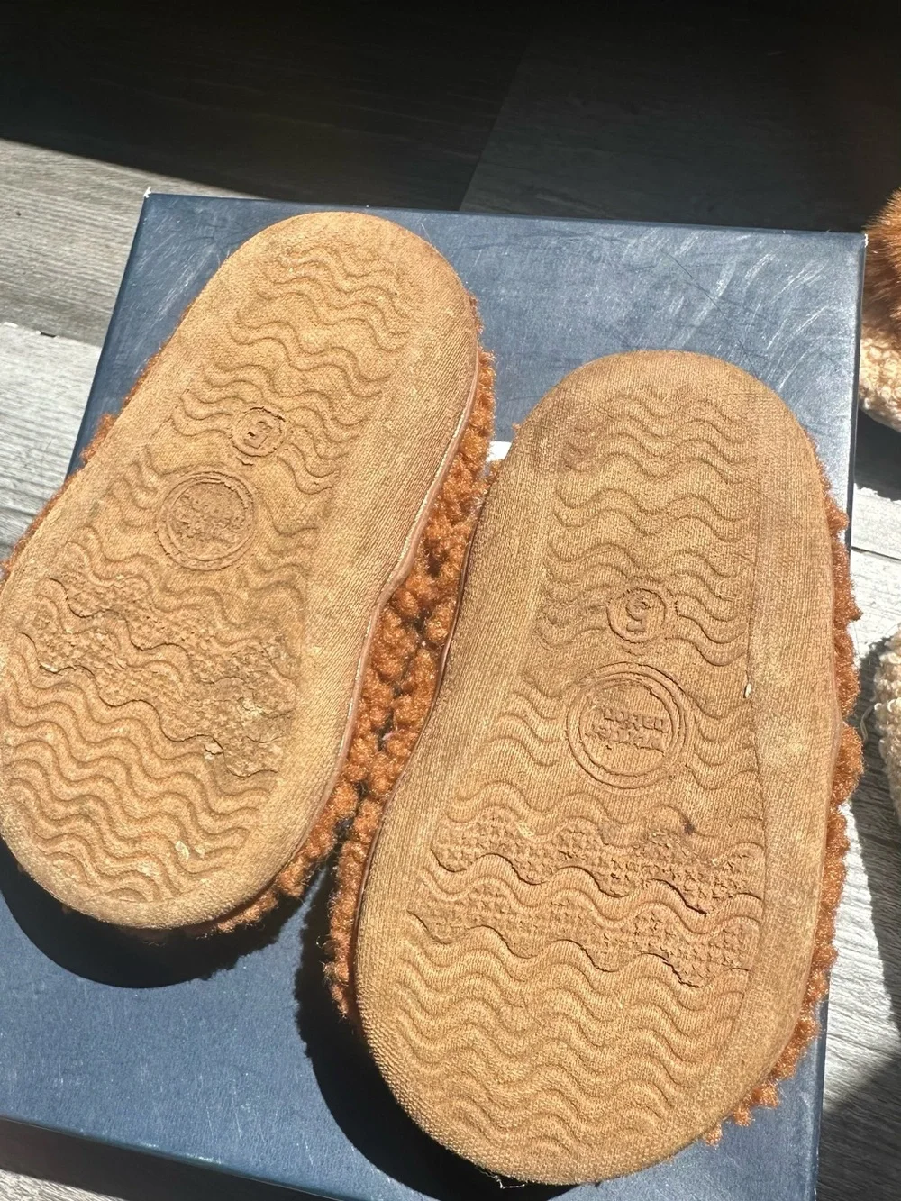 Kids Cozy Brown Teddy Slip-On Shoes